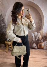 Charger l&#39;image dans la galerie, Chemise rayé café coeur léopard ZÉNA (36 au 50)⭐️