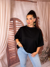 Charger l'image dans la galerie, Tee Shirt coeur dentelle noir MERCREDI (36 au 44)
