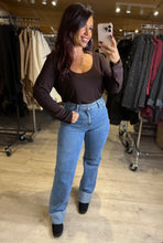 Charger l&#39;image dans la galerie, Top à manches longues chocolat FIONA  (42 au 50