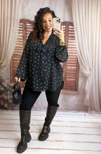 Charger l'image dans la galerie, Blouse coeur noir MURIEL (38 au 48)
