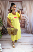 Charger l'image dans la galerie, Robe tee shirt iconic jaune ROSE (34 au 46) New
