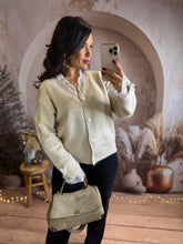 Charger l&#39;image dans la galerie, Gilet beige dentelle blanche ILONA (34 au 48)⭐️