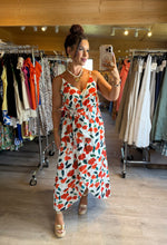 Charger l&#39;image dans la galerie, Robe fleuri rouge Catalina ( reste taille m/l et l )