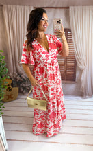 Charger l'image dans la galerie, Robe fleuri rouge SIRÈNE (40 au 48)