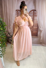 Charger l'image dans la galerie, Robe rose pale LISANDRA (36 au 42)