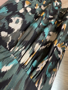 Robe chemise kaki motif écru SOFIA (36 au 50)