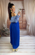Charger l'image dans la galerie, Pantalon large plissé bleu LONDRES (38 au 48)