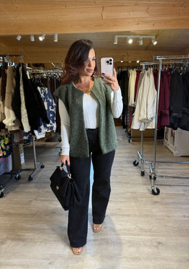 Gilet sans manches kaki YOU (34 au 46)