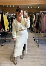 Charger l&#39;image dans la galerie, Jupe fendu écru SACHA (34 au 42)