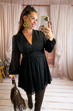 Charger l'image dans la galerie, Robe courte noir NORA (36 au 48)