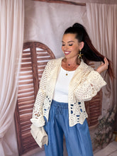 Charger l'image dans la galerie, Gilet en crochet beige DOUNIA (36 au 48)