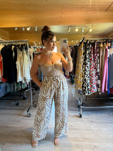 Pantalon zebre taupe ( 34 au 46 )