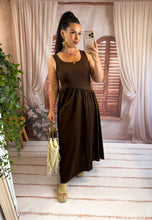 Charger l'image dans la galerie, Robe chocolat asymétrique KAYLA (34 au 38)