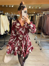 Charger l&#39;image dans la galerie, Robe patineuse bordeaux NAOMIE (34 au 40)