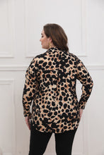 Charger l&#39;image dans la galerie, Chemise motif léopard noir /camel LIO   (38 au 48 )