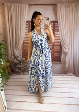 Charger l'image dans la galerie, Robe motif bleu multi position ASSIA (36 au 46)
