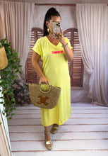 Charger l'image dans la galerie, Robe tee shirt iconic jaune ROSE (34 au 46) New