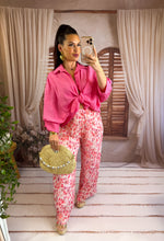 Charger l'image dans la galerie, Pantalon plissé motif rose CLEO (34 au 48)