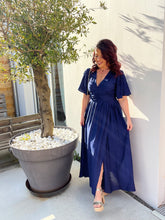 Charger l'image dans la galerie, Robe bleu marine AMOR ( 40 au 48 )