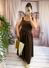 Charger l'image dans la galerie, Robe chocolat asymétrique KAYLA (34 au 38)