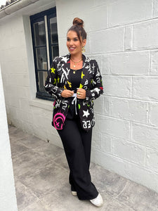 Blazer noir graffiti ( s/m/l/xl)