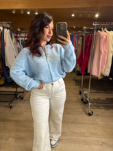 Charger l'image dans la galerie, Gilet tout doux bleu DALHIA (34 au 48)