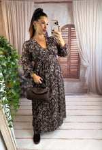 Charger l'image dans la galerie, Robe longue chocolat FARA (40 au 48)