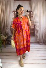 Charger l'image dans la galerie, Robe playa rouge et orange SAPHIRA (36 au 48)