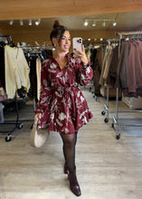 Charger l&#39;image dans la galerie, Robe patineuse bordeaux NAOMIE (34 au 40)