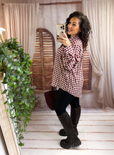Charger l'image dans la galerie, Chemise large vichy bordeaux SYLVIE (40 au 48)