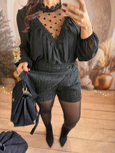 Charger l&#39;image dans la galerie, Jupe short noir pailletée SISI (36 au 48)⭐️