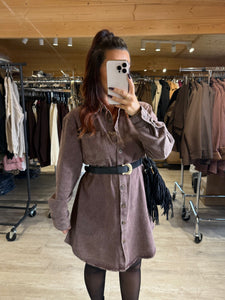 Robe chemise jeans chocolat LOUNA (36 au 42)
