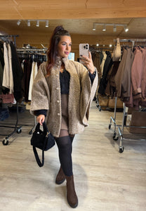 Poncho beige KAMILA (36 au 50)