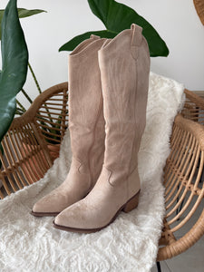 Botte santiag beige LALIA