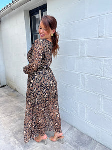 Robe longue motif léopard romy ( 36 au 48)