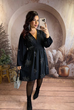 Charger l'image dans la galerie, Robe noir éclat scintillante SNOW (36 au 48)