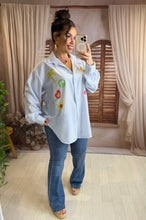 Charger l'image dans la galerie, Chemise rayé bleu à motif SAMANTHA (38 au 48)