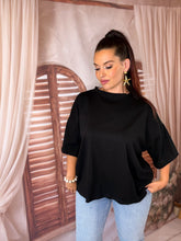 Charger l'image dans la galerie, Tee Shirt coeur dentelle noir MERCREDI (36 au 44)