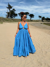 Charger l'image dans la galerie, Robe longue bleu soleil ( 34 au 44 )