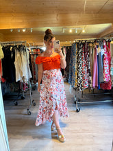 Charger l&#39;image dans la galerie, Jupe style portefeuille Baila orange ( 34 au 48 )
