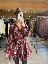 Charger l&#39;image dans la galerie, Robe patineuse bordeaux NAOMIE (34 au 40)