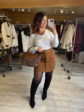 Charger l&#39;image dans la galerie, Jupe velours camel JULIETTE (34 au 46 )