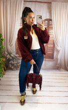 Charger l'image dans la galerie, Veste polaire bordeaux CÉLESTE (36 au petit 44)