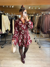 Charger l&#39;image dans la galerie, Robe patineuse bordeaux NAOMIE (34 au 40)