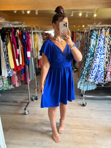 Robe courte bleu calina ☀️( s/m/l)