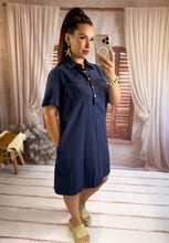 Charger l'image dans la galerie, Robe courte en jeans bleu marine BRAZIL (38 au 48)