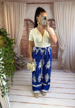 Charger l'image dans la galerie, Pantalon arabesque bleu DREW (36 au 46)