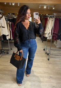 Gilet tout doux noir DONNA (34 au 46)