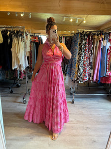 Robe rayé rose bijoux CALYPSO