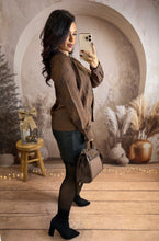 Charger l&#39;image dans la galerie, Chemise chocolat liseré brillant SAM (36 au 48)⭐️